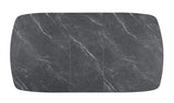 Potero 73-inch Faux Marble Extension Leaf Dining Table Black | King | Black | 123131