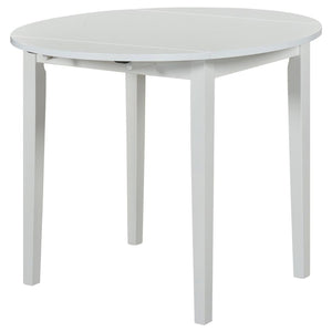 Bucknell 3-piece Round Drop Leaf Dining Table Set White