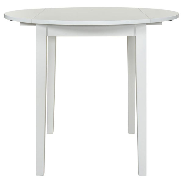 Bucknell 3-piece Round Drop Leaf Dining Table Set White