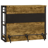 Renaldi 3-shelf Home Bar Wine Cabinet Rustic Nutmeg | Brown | Rustic Nutmeg | 130071