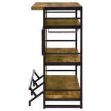 Renaldi 3-shelf Home Bar Wine Cabinet Rustic Nutmeg | Brown | Rustic Nutmeg | 130071