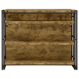 Renaldi 3-shelf Home Bar Wine Cabinet Rustic Nutmeg | Brown | Rustic Nutmeg | 130071