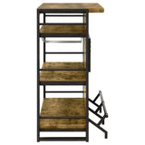 Renaldi 3-shelf Home Bar Wine Cabinet Rustic Nutmeg | Brown | Rustic Nutmeg | 130071