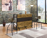 Renaldi 3-shelf Home Bar Wine Cabinet Rustic Nutmeg | Brown | Rustic Nutmeg | 130071