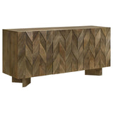 Tyler 3-door Solid Wood Sideboard Buffet Cabinet Mango Brown | King | Brown | Mango Brown | 130515