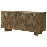 Tyler 3-door Solid Wood Sideboard Buffet Cabinet Mango Brown | King | Brown | Mango Brown | 130515
