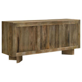 Tyler 3-door Solid Wood Sideboard Buffet Cabinet Mango Brown | King | Brown | Mango Brown | 130515