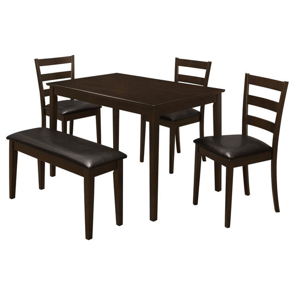 Guillen 5-piece Rectangular Dining Table Set Cappuccino