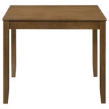 Parkwood 5-piece Square Dining Table Set Honey Brown
