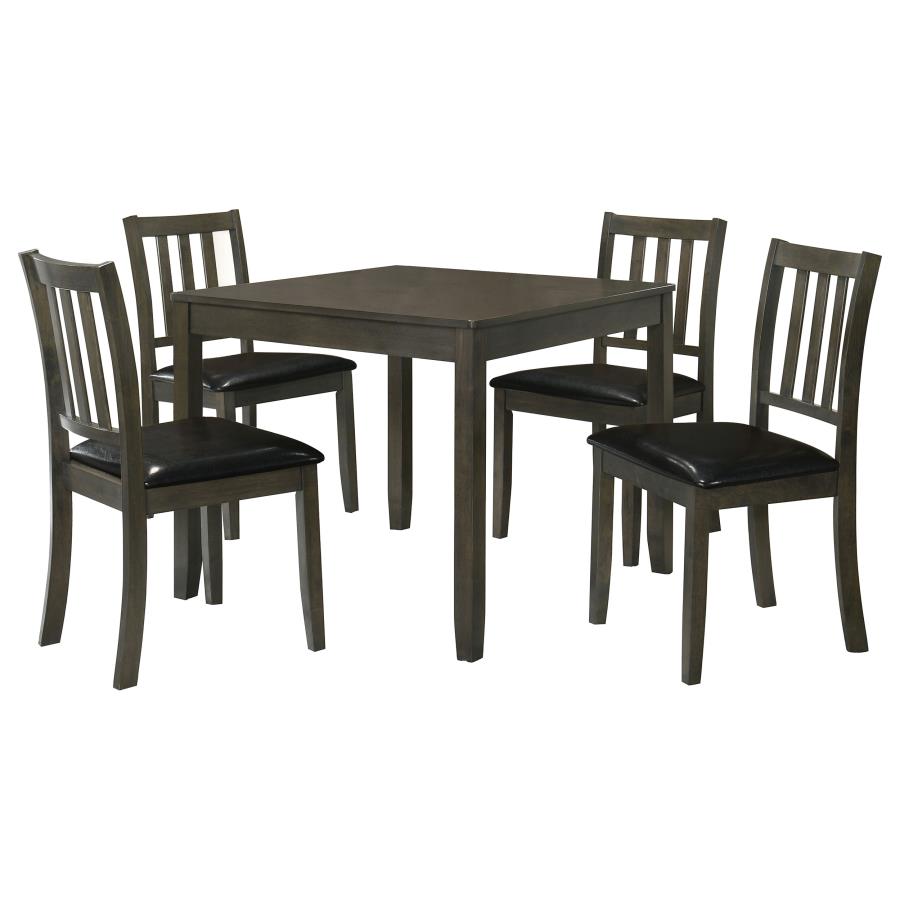 Parkwood 5-piece Square Dining Table Set Charcoal