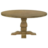 Florence Round 60-inch Wood Dining Table Rustic Honey | King | Brown | Rustic Honey | 180200