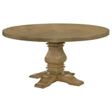 Florence Round 60-inch Wood Dining Table Rustic Honey | King | Brown | Rustic Honey | 180200