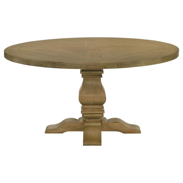 Florence Round 60-inch Wood Dining Table Rustic Honey