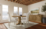 Florence Round 60-inch Wood Dining Table Rustic Honey | King | Brown | Rustic Honey | 180200