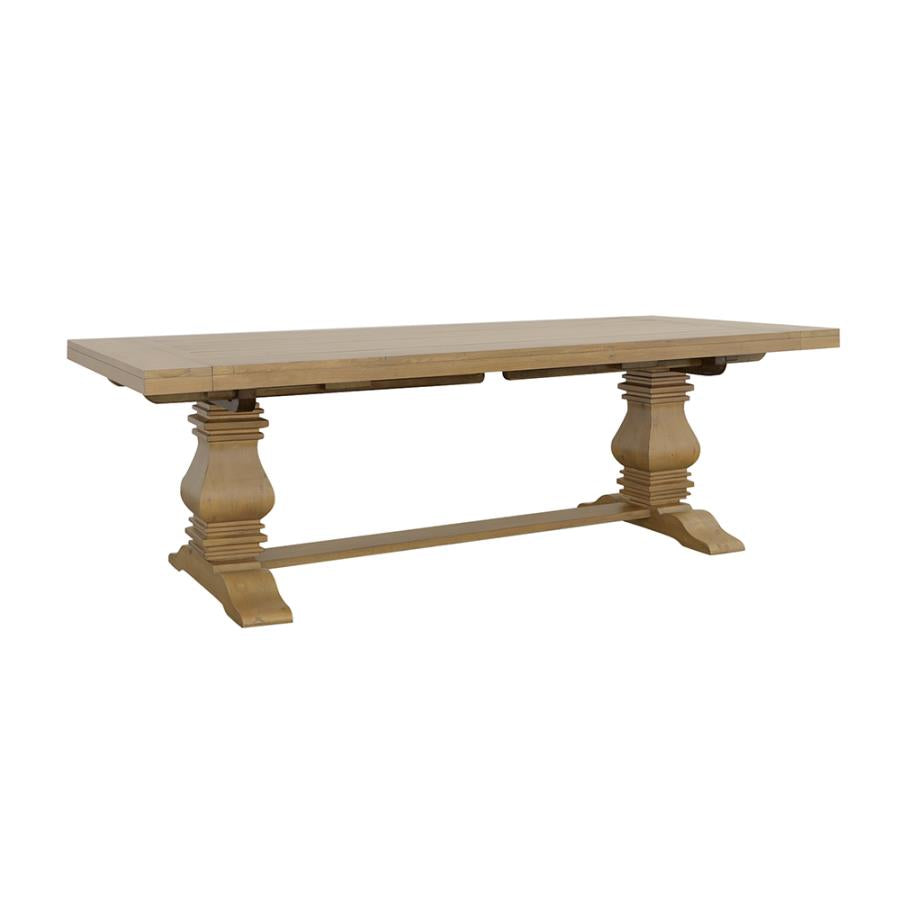 Florence 126-inch Extension Dining Table Rustic Honey | King | Brown | Rustic Honey | 180201