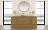 Florence 4-door Dining Sideboard Buffet Cabinet Rustic Honey | Full | Brown | Rustic Honey | 180205