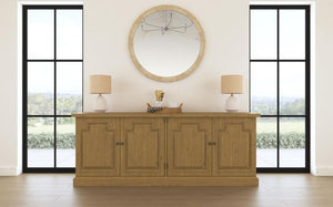 Florence 4-door Dining Sideboard Buffet Cabinet Rustic Honey