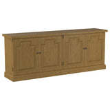Florence 4-door Dining Sideboard Buffet Cabinet Rustic Honey | Full | Brown | Rustic Honey | 180205