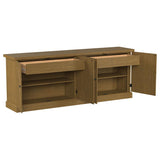 Florence 4-door Dining Sideboard Buffet Cabinet Rustic Honey | Full | Brown | Rustic Honey | 180205