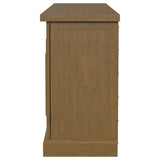 Florence 4-door Dining Sideboard Buffet Cabinet Rustic Honey | Full | Brown | Rustic Honey | 180205