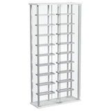 Montara Tempered Glass Wine Storage LED Curio Cabinet Chrome | Full | Silver | Chrome | 182037