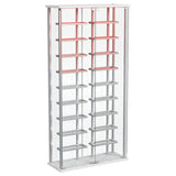 Montara Tempered Glass Wine Storage LED Curio Cabinet Chrome | Full | Silver | Chrome | 182037