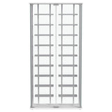 Montara Tempered Glass Wine Storage LED Curio Cabinet Chrome | Full | Silver | Chrome | 182037
