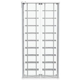 Montara Tempered Glass Wine Storage LED Curio Cabinet Chrome | Full | Silver | Chrome | 182037