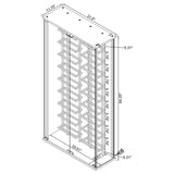 Montara Tempered Glass Wine Storage LED Curio Cabinet Chrome | Full | Silver | Chrome | 182037