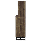 Mendoza 2-door Home Bar Cabinet Wine Storage Rustic Oak | King | Brown | Rustic Oak | 182082