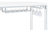 Norcrest 47-inch Acrylic Leg Bar Table White High Gloss | White | White High Gloss | 182101