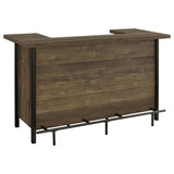 Bellemore Freestanding Home Bar Wine Cabinet Rustic Oak | Brown | Rustic Oak | 182104