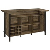 Bellemore Freestanding Home Bar Wine Cabinet Rustic Oak | Brown | Rustic Oak | 182104