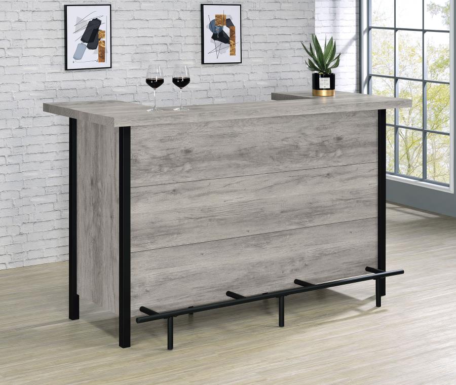 Bellemore Freestanding Home Bar Wine Cabinet Grey Driftwood | Grey | Grey Driftwood | 182105