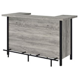 Bellemore Freestanding Home Bar Wine Cabinet Grey Driftwood | Grey | Grey Driftwood | 182105