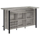 Bellemore Freestanding Home Bar Wine Cabinet Grey Driftwood | Grey | Grey Driftwood | 182105