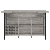Bellemore Freestanding Home Bar Wine Cabinet Grey Driftwood | Grey | Grey Driftwood | 182105