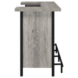 Bellemore Freestanding Home Bar Wine Cabinet Grey Driftwood | Grey | Grey Driftwood | 182105