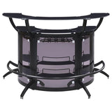 Dallas 3-piece Curved Freestanding Home Bar Cabinet Black | Black | 182135-S3