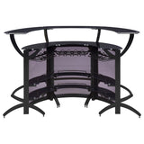 Dallas 3-piece Curved Freestanding Home Bar Cabinet Black | Black | 182135-S3