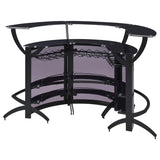 Dallas 3-piece Curved Freestanding Home Bar Cabinet Black | Black | 182135-S3