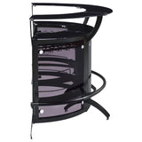 Dallas 3-piece Curved Freestanding Home Bar Cabinet Black | Black | 182135-S3