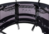 Dallas 3-piece Curved Freestanding Home Bar Cabinet Black | Black | 182135-S3