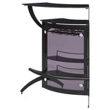 Dallas 2-shelf Curved Freestanding Home Bar Cabinet Black | Black | 182135