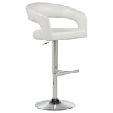 Travia Leatherette Upholstered Adjustable Bar Stool Ivory | Ivory | 182157IVR