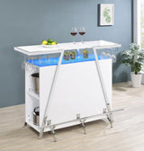 Araceli Freestanding LED Home Bar Cabinet White High Gloss | White | White High Gloss | 182355