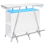 Araceli Freestanding LED Home Bar Cabinet White High Gloss | White | White High Gloss | 182355