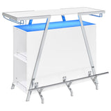 Araceli Freestanding LED Home Bar Cabinet White High Gloss | White | White High Gloss | 182355
