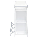 Araceli Freestanding LED Home Bar Cabinet White High Gloss | White | White High Gloss | 182355