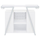 Araceli Freestanding LED Home Bar Cabinet White High Gloss | White | White High Gloss | 182355
